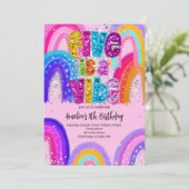 Invitation d'anniversaire 5 ans 'Five is a Vibe' (Debout devant)