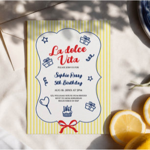 Invitation d'anniversaire 5 ans La Dolce Vita ital