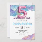 Invitation d'anniversaire 5 ans Sirène (Devant)