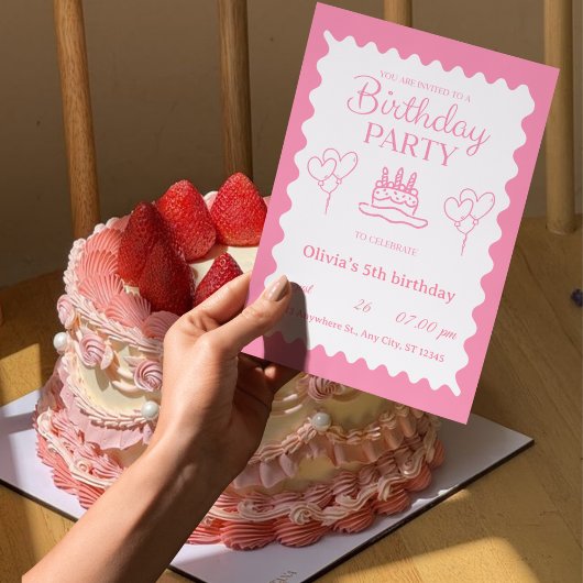 Invitation d'anniversaire 5 ans Sparkle & Fun