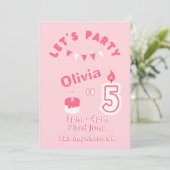 Invitation d'anniversaire 5 ans Sparkle & Fun (Debout devant)