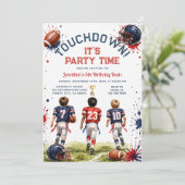 Invitation d'anniversaire 5 ans Touchdown Garçon F (Debout devant)