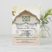 Invitation d'anniversaire 5x7 Sunset Barn Country  (Debout devant)