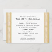 Invitation d'anniversaire 60 ans Classique Clé Gre (Devant)