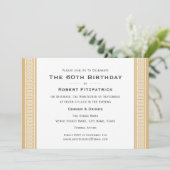 Invitation d'anniversaire 60 ans Classique Clé Gre (Debout devant)