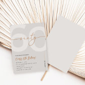 Invitation d'anniversaire 60 ans Moderne Beige & O