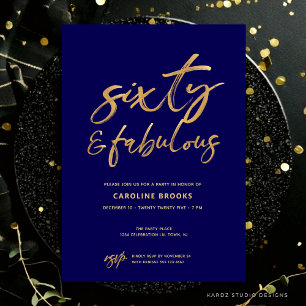 Invitation d'anniversaire 60 ans Soixante et Fabul