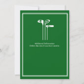 Invitation d'anniversaire 60 ans thème golf classi (Dos)