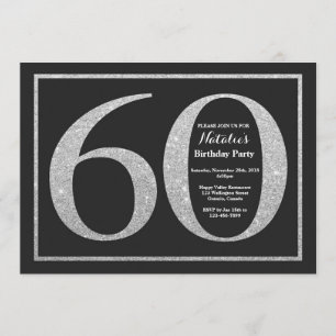 Invitation d'anniversaire 60e tableau de bord de l