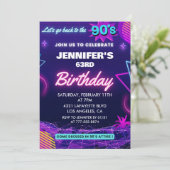 Invitation d'anniversaire 63 ans thème rétro 90s (Debout devant)