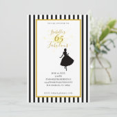 Invitation d'anniversaire 65 ans & Fabuleux Noir & (Debout devant)
