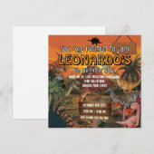 Invitation d'anniversaire 6 ans de dinosaure migno (Devant / Derrière)