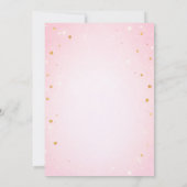 Invitation d'anniversaire 6 ans fille Or Rose (Dos)