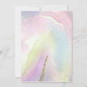 Invitation d'anniversaire 6 ans Licorne Fille (Dos)