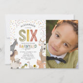 Invitation d'anniversaire 6 ans Photo Barnyard (Devant)