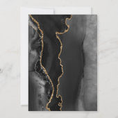 Invitation d'anniversaire 70 ans Black Gold Agate (Dos)