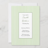 Invitation d'anniversaire 70 ans Minimaliste Vert (Devant)