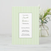 Invitation d'anniversaire 70 ans Minimaliste Vert  (Debout devant)