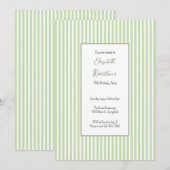 Invitation d'anniversaire 70 ans Minimaliste Vert  (Devant / Derrière)
