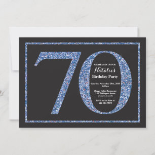 Invitation d'anniversaire 70 ans Tableau noir Pail