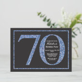 Invitation d'anniversaire 70 ans Tableau noir Pail (Debout devant)
