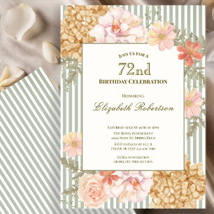 Invitation d'anniversaire 72 ans aux couleurs auto