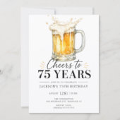 Invitation d'anniversaire 75 ans Cheers (Devant)