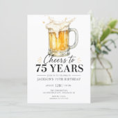 Invitation d'anniversaire 75 ans Cheers (Debout devant)