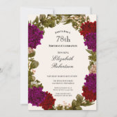 Invitation d'anniversaire 78 ans avec une bordure (Devant)