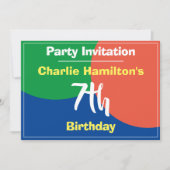 Invitation d'anniversaire 7 ans (Devant)