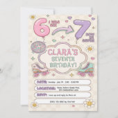 Invitation d'anniversaire 7 ans de Roller Skating (Devant)