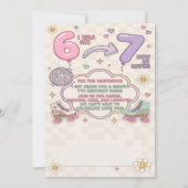 Invitation d'anniversaire 7 ans de Roller Skating (Dos)