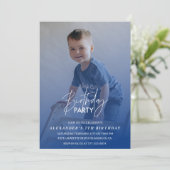 Invitation d'anniversaire 7 ans Fête d'anniversair (Debout devant)
