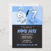 Invitation d'anniversaire 7 ans 'J'avais 6 ans, ma (Devant)
