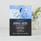 Invitation d'anniversaire 7 ans 'J'avais 6 ans, ma (Debout devant)