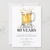 Invitation d'anniversaire 80 ans à Cheers (Devant)
