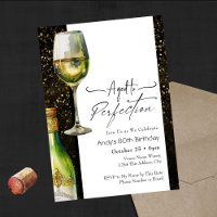 Invitation d'anniversaire 80 ans de vin vieilli à