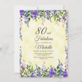 Invitation d'anniversaire 80 ans et Fabuleuse Lava (Devant)