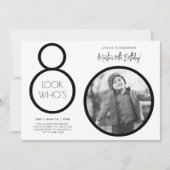 Invitation d'anniversaire 80 ans Photo Moderne (Devant)
