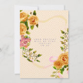 Invitation d'anniversaire 80 ans Ruban Rose Or (Dos)