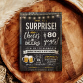 Invitation d'anniversaire 80 ans Surprise Cheers a