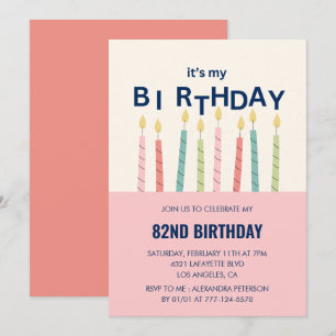 Invitation d'anniversaire 82 ans Humour Drôle Boug