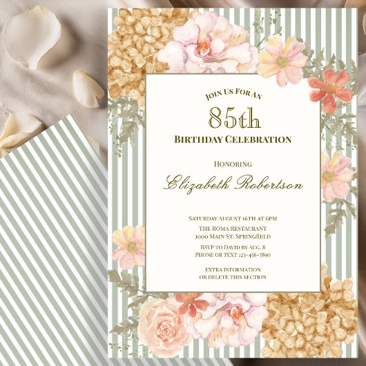 Invitation d'anniversaire 85 ans aux couleurs auto
