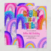 Invitation d'anniversaire 8 ans 'Eight is a Vibe' (Devant / Derrière)