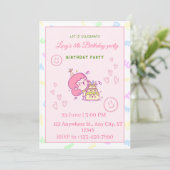Invitation d'anniversaire 8 ans fille (Debout devant)