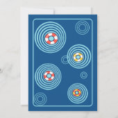 Invitation d'anniversaire 8 ans Op Art Pool Float (Dos)