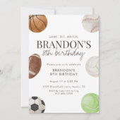 Invitation d'anniversaire 8 ans pour garçons Game  (Devant)