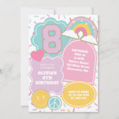 Invitation d'anniversaire 8 ans Preppy Patch (Devant)
