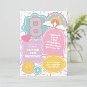 Invitation d'anniversaire 8 ans Preppy Patch (Debout devant)