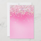Invitation d'anniversaire 8 ans rose fille paillet (Dos)